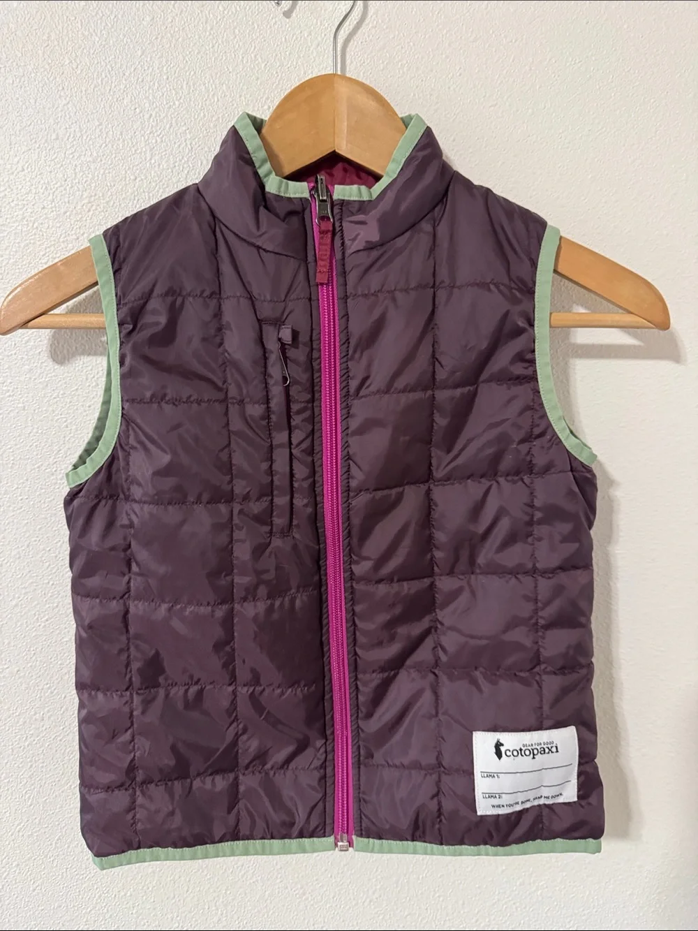 Cotopaxi Teca Calido Vest Pink Brown Reversible Purple Colorblock Full Zipper-XS
